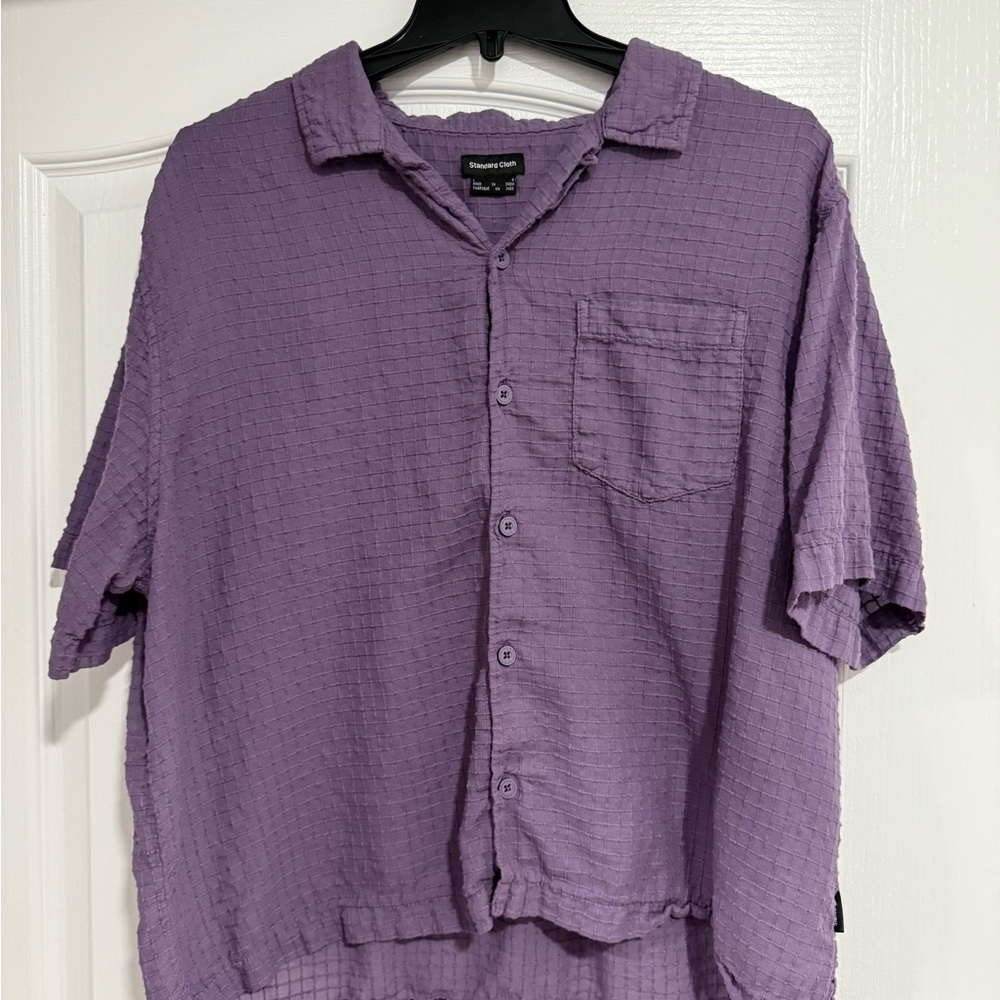 NWOT Urban Outfitters Standard Cloth Liam Textured Grid Shirt